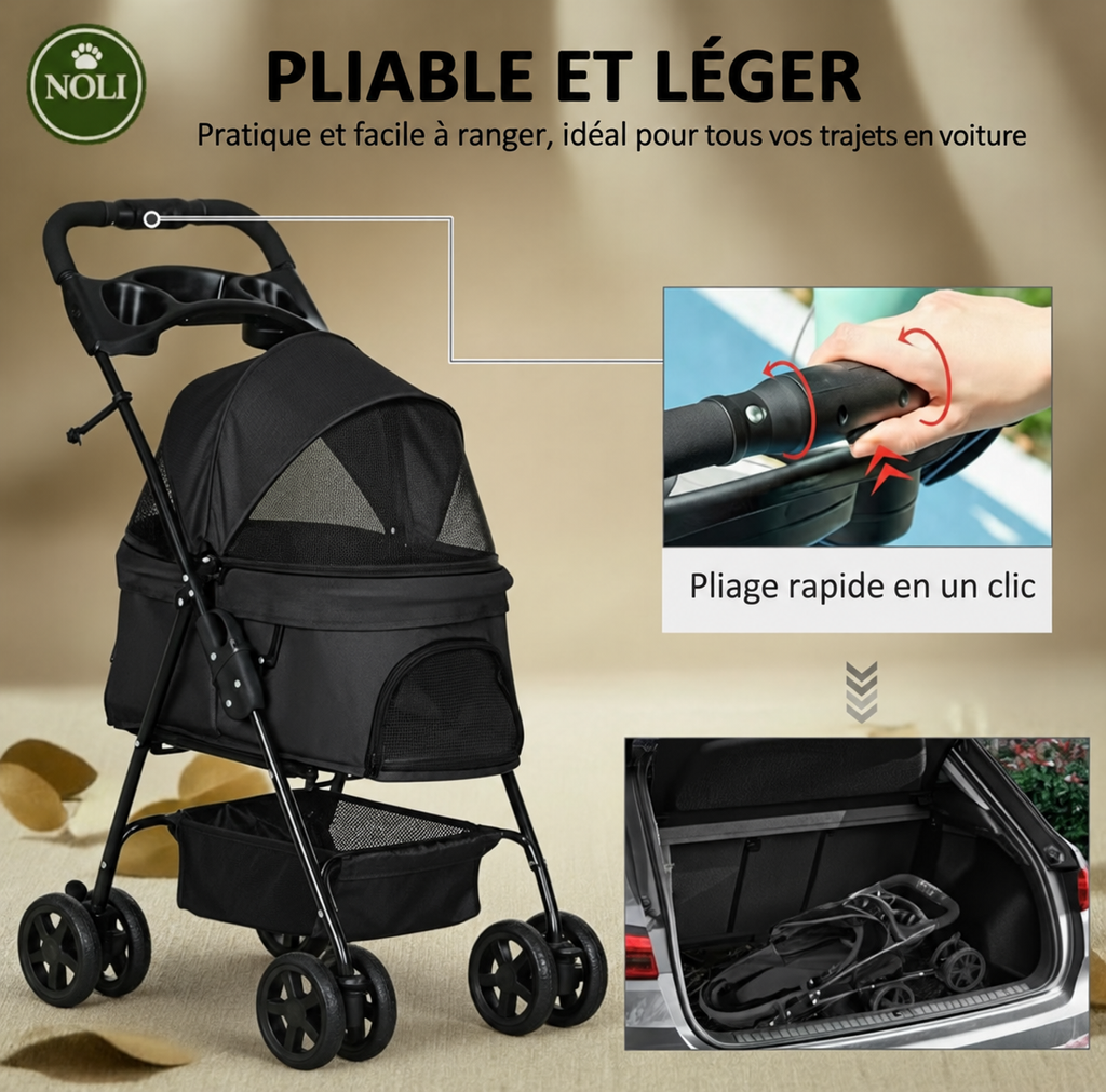 Noli Rover – Poussette Tout-Terrain pour Chiens & Chats